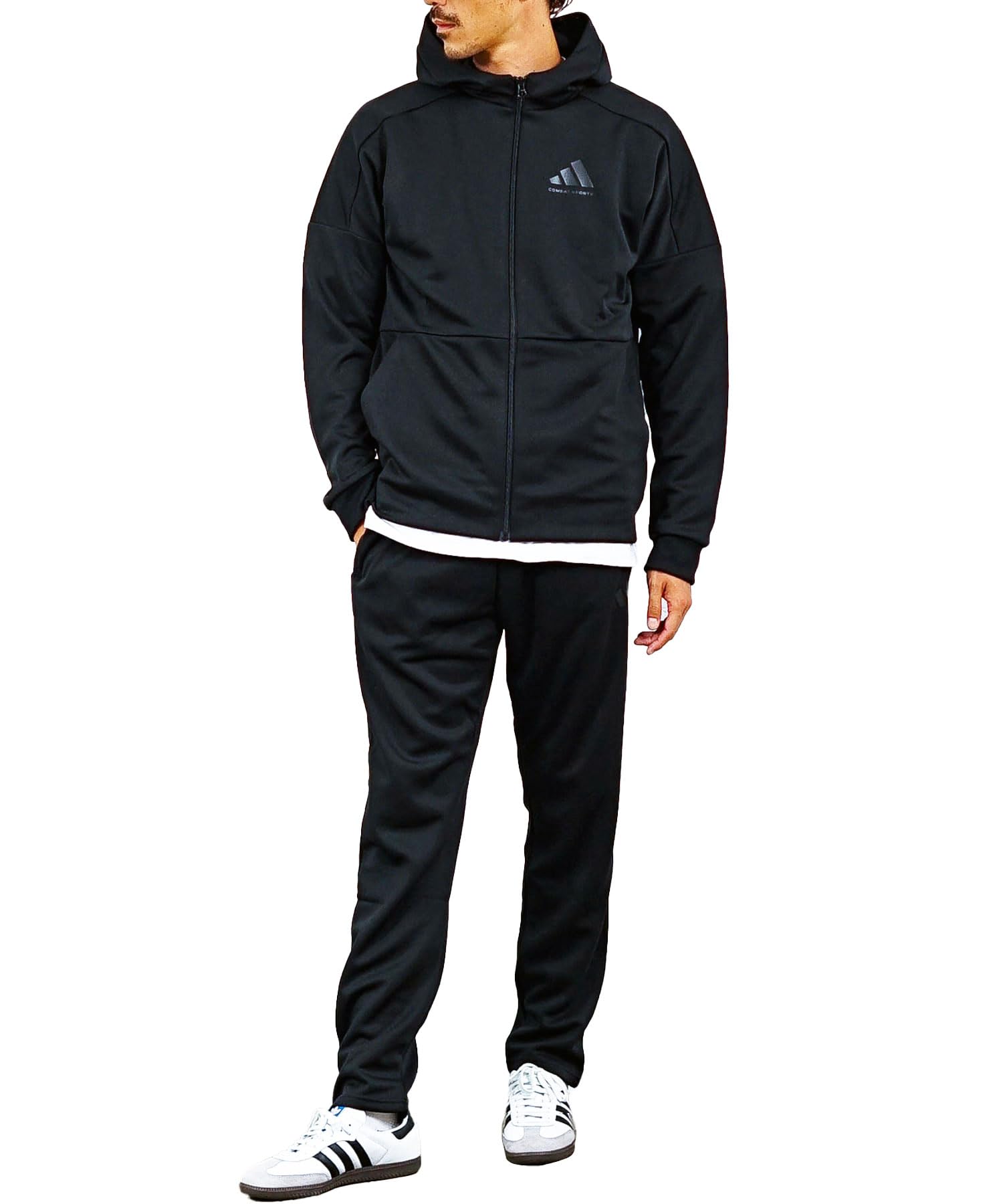 adidas ブラックジャージ上下セット Mサイズ TR-74【未使用】 adidas 最安セール アディダス コンバット スポーツ パーカー